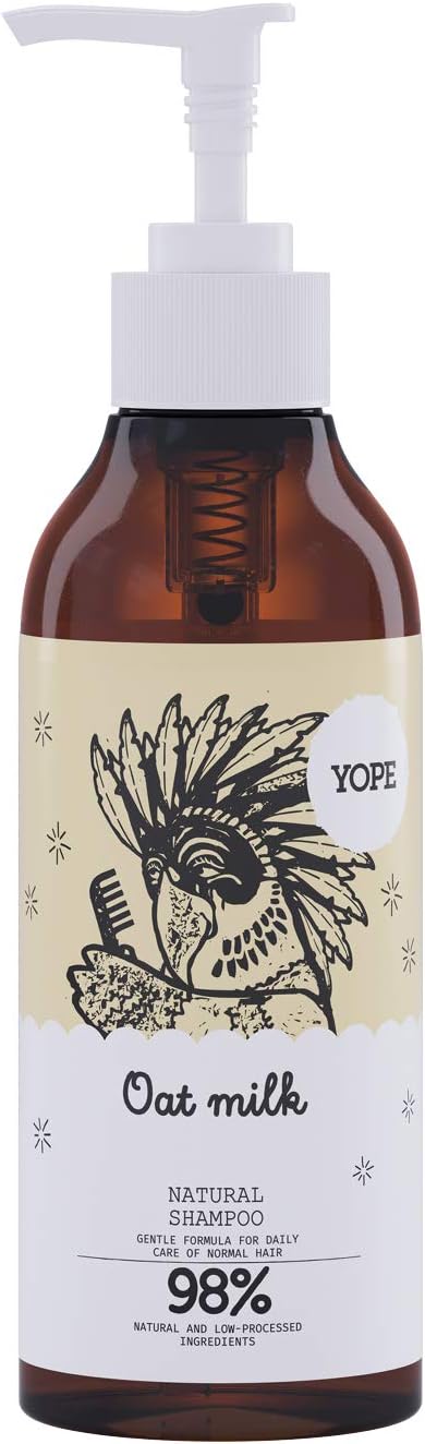 Yope Natural Shampoo Oat Milk Natural Ingredients Nourishing Lime Vegan Paraben Free SLS Free Cruelty Free (Oat Milk, Shampoo) 300 ml (Pack of 1)