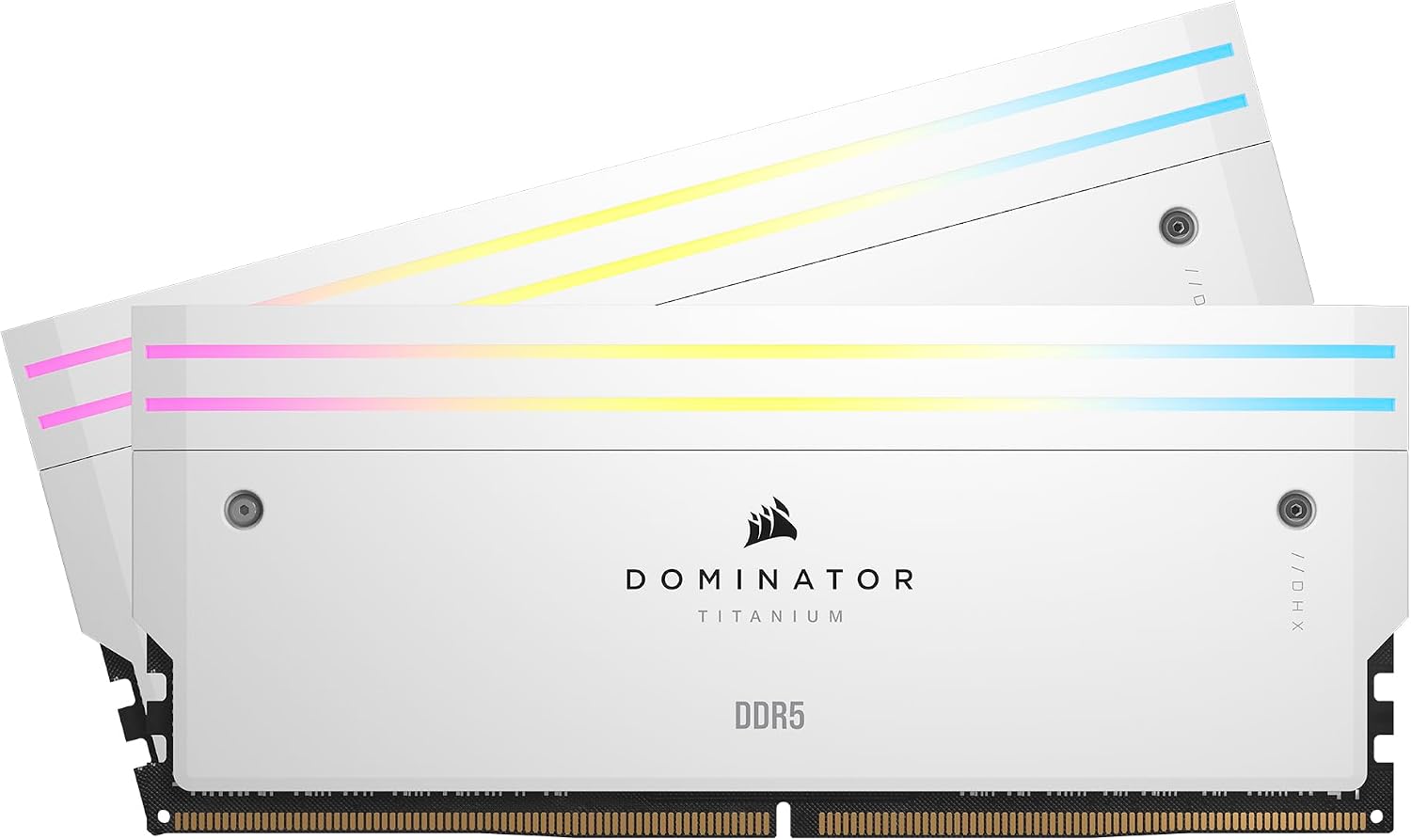 CORSAIR DOMINATOR TITANIUM RGB DDR5 RAM 64GB 2x32GB DDR5 6400MHz CL32 Intel XMP iCUE Compatible Computer Memory - White CMP64GX5M2B6400C32W