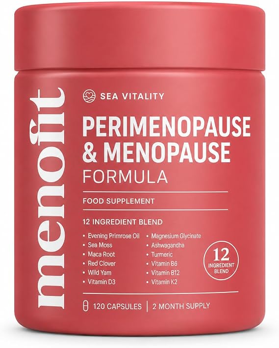 Menopause & Perimenopause Support Capsules | 12 in 1 Blend | with Magnesium Glycinate, Evening Primose & Ashwagandha | Menopause