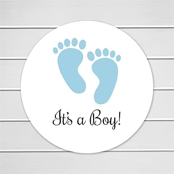 1.5 Inch Its a Boy Stickers, Baby Boy Shower Stickers, 60 ct #208-SB