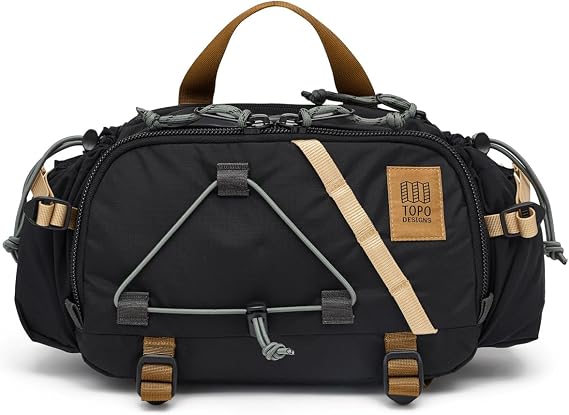 Topo Designs Unisex Mountain Hydro Hip Pack Black/Neutral One Size One Size