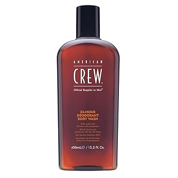 American Crew Men's Body Wash, Body Wash with 24 Hour Odor Protection, Deodorant Body Wash, 15.2 Fl Oz