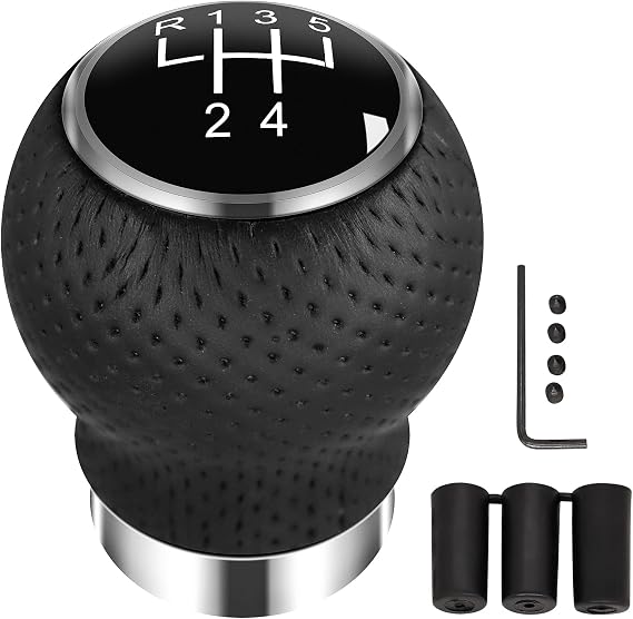 Universal Shift Knob 5 Speed Manual Gearbox Shift Knobs Fit for Most Car Transport Vehicles(Round Head R Up)