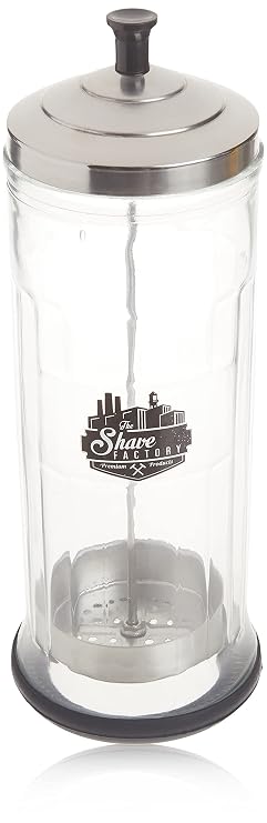 Shaving Factory Professional Grade Disinfectant Jar, Large, 37 Ounce