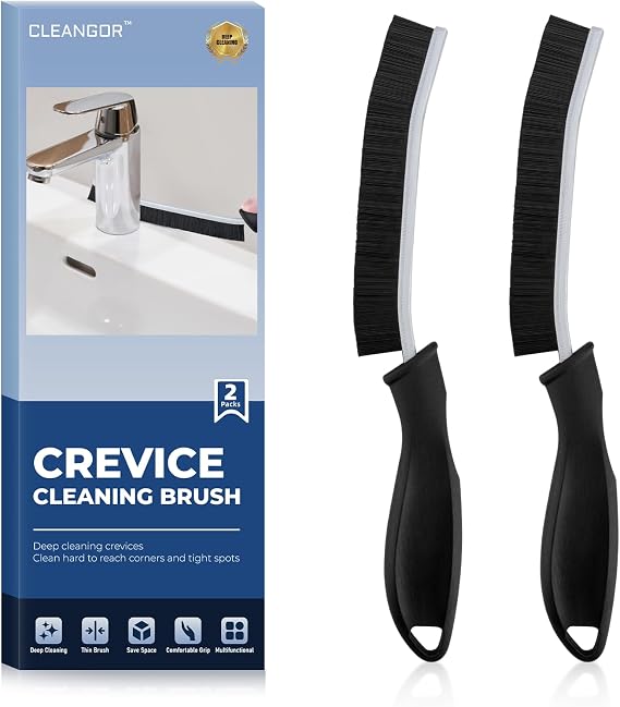 CLEANGOR Crevice Cleaning Brushes, Cleaner Scrub Brush Tool for Tight Space