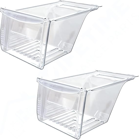 Lifetime Appliance 2 x 240337103 Crisper Bin Compatible with Frigidaire Refrigerator Shelf | Fridge Drawer | Refrigerator Parts - 240337100, AP2115741, 240323007