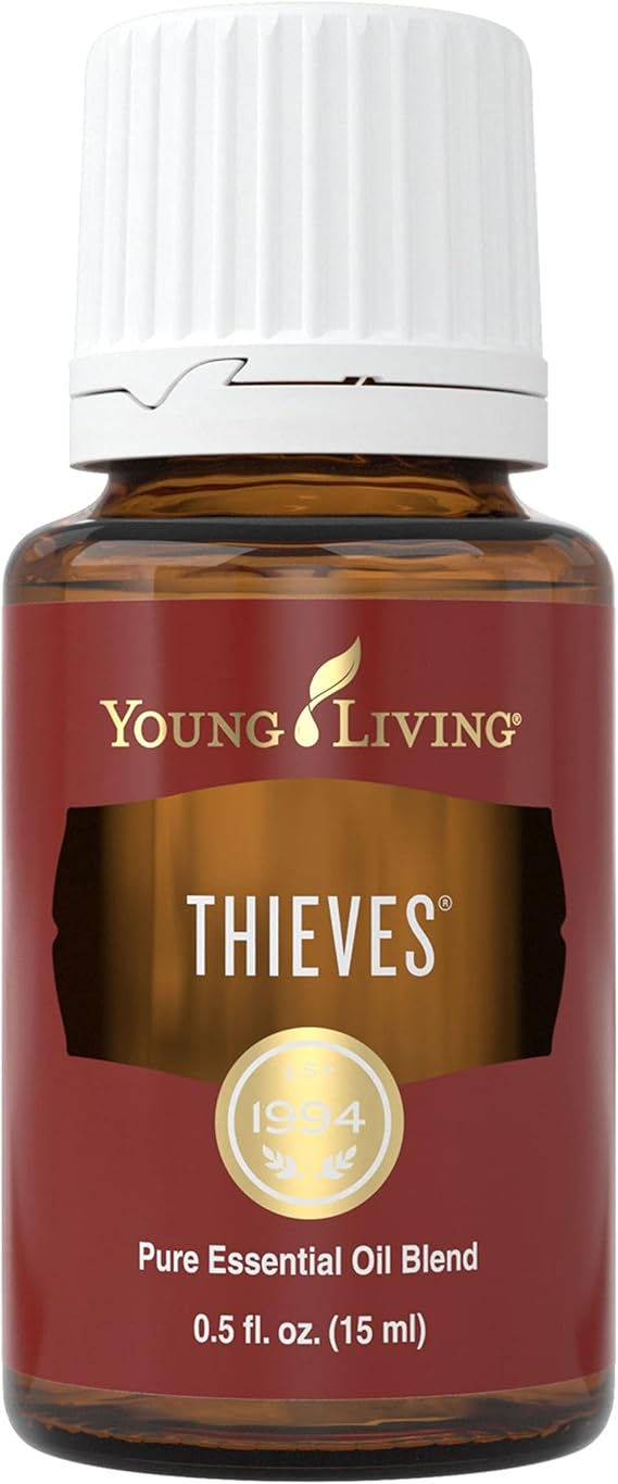 Young Living Thieves Essential Oil Blend 15ml | Natural Aromatherapy Oil for Diffuser & Topical Use with Clove, Eucalyptus & Rosemary | Revitalizing Household Essential Oil
