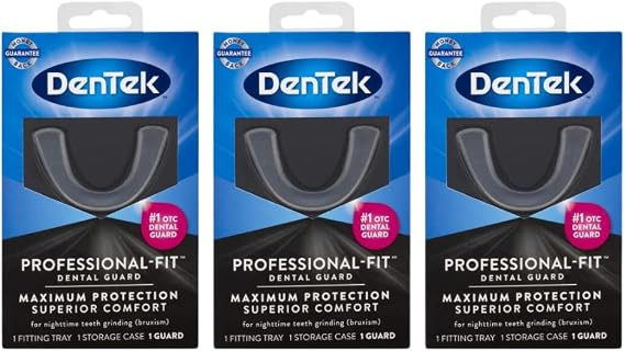 DenTek Professional-Fit Dental Guard for Nighttime Teeth Grinding, 1 Count, (Pack of 3)
