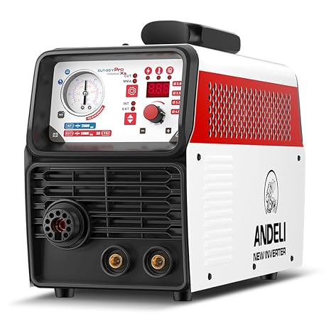 ANDELI 50Amp Plasma Cutter 110V/220V Built-in Air Compressor Maximum Cut Thickness 7/8"(22mm) Low Frequency DC Inverter IGBT Air Plasma Cutting Machine CUT-50Y Pro XS
