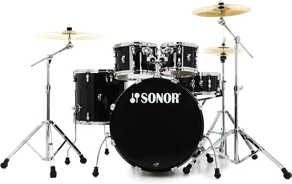 Sonor AQ1 Stage 5-piece Shell Pack with Hardware - Piano Black