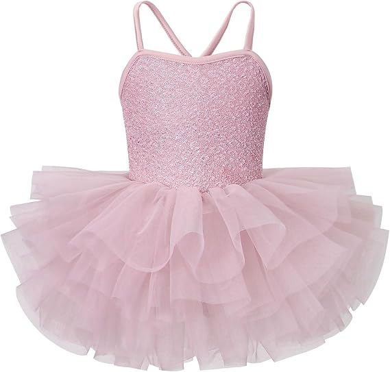 Tutu.kk Toddler Girls Sequin Ballet Leotards Tutu Dress Ballerina Outfits