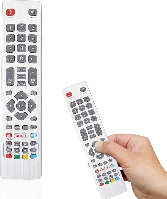 for Sharp Tv Remote Control, 1 Pcs White for Sharp Aquos Tv Remote Control, Sharps Tvs Remotes, Replacement Remotescompatible with Smart Tvs(White)