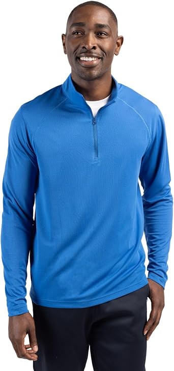 Clique Ice Pique Mens Half Zip Tech Pullover, White, XL