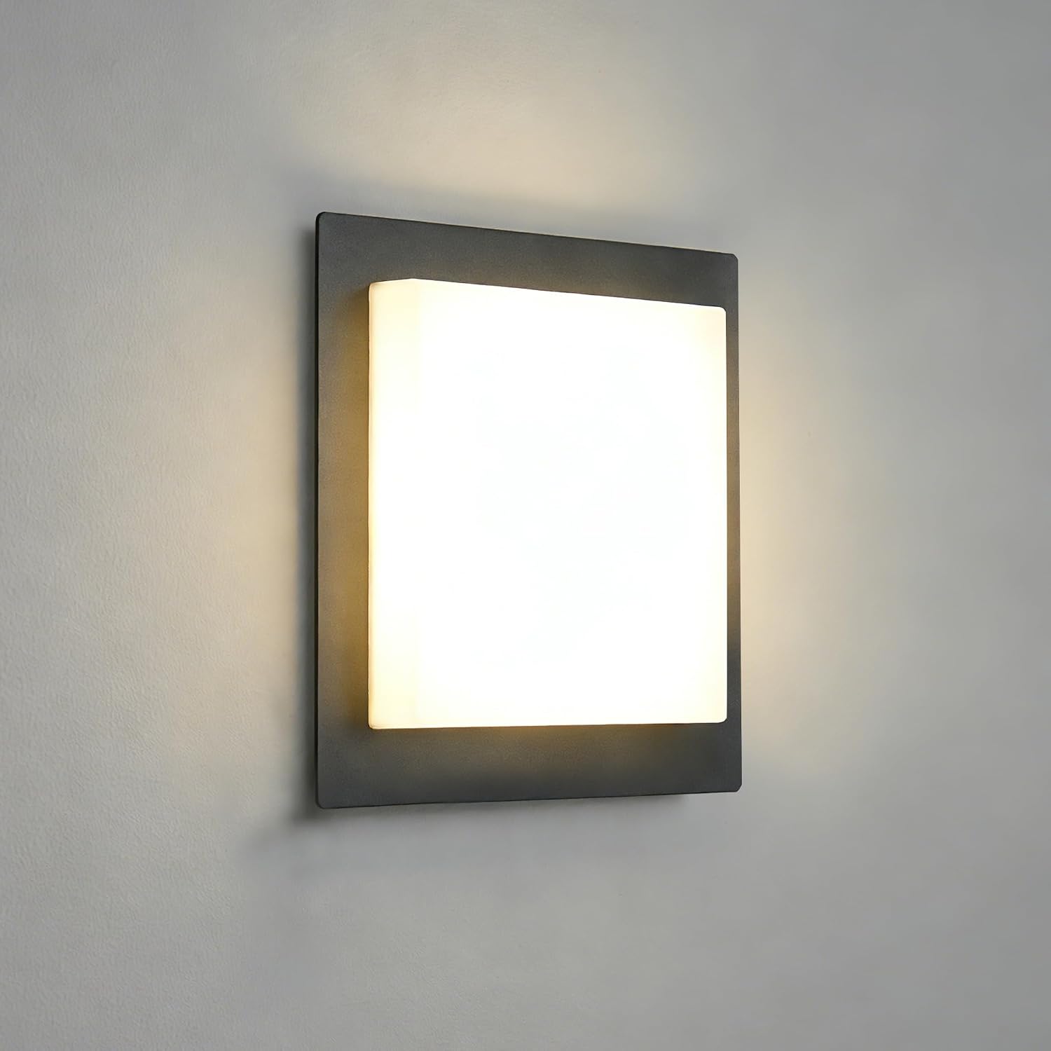 LED Outdoor wall Lights, IP44, 4000K External Wall Lights, 1 x 8.5 W Integrated LED Light, Black Die Cast Aluminum, for Garden and Patio Lighting [Energy Class E]