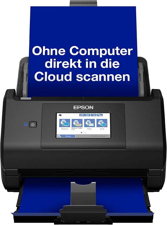 Epson WorkForce ES-580W Scanner Document Scanner (Scans without PC 35 Pages or 70 Images per Minute up to DIN A4 Two-Sided Scan in One Go Automatic Alignment) One Size