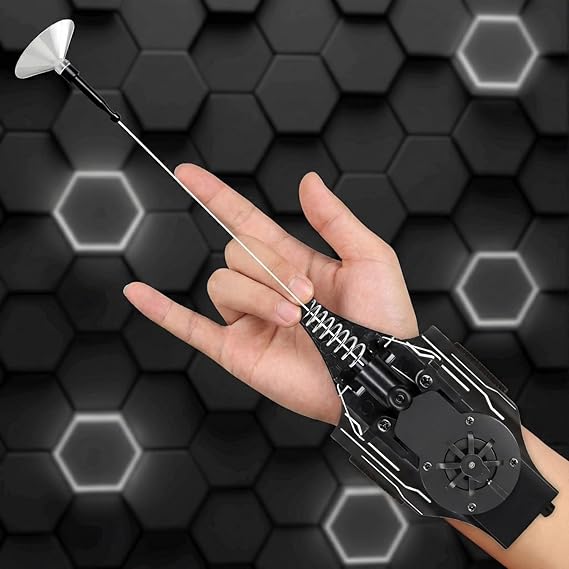 Spider Web Shooter with Gloves - 8FT Web Launcher for Kids, Spider Silk Slinger Wrist Toy for Superhero Funs