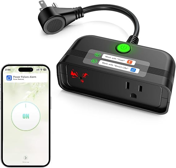 Power Failure Alarm WiFi, Outdoor Power Outage Alarm, App Alert, Loud 110dB