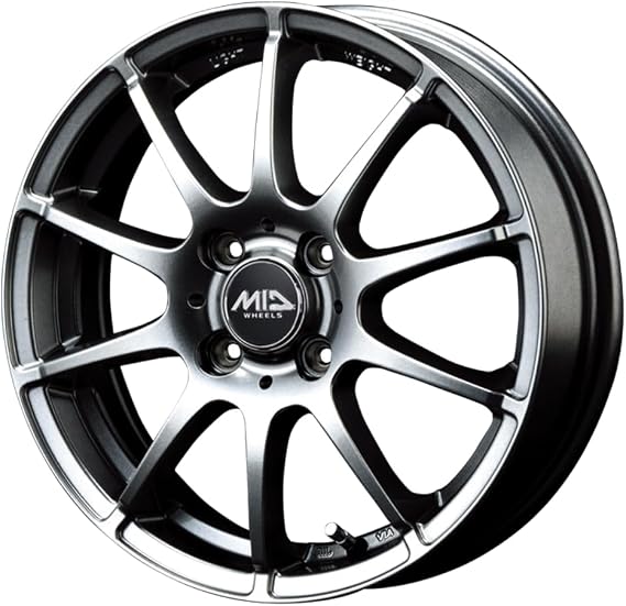 MID Marca StaG 15x5.5J 4H 100 +40 Metallic Gray Wheel Only 1 Single Stag Aluminum 15"