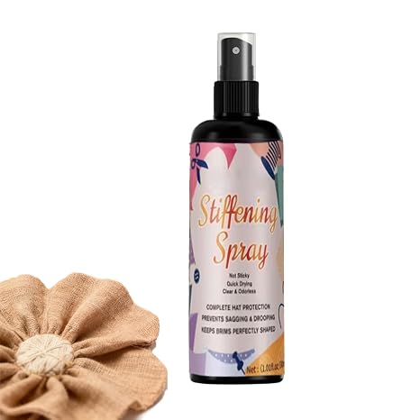 Fabric Stiffener Crochet, 100ml Quick Drying Hardener, Straw Hat Stiffener Spray with Long Lasting Formula, Ideal for Lace Wool Felt Crochet Craft Projects Holiday Decorations DIY Handmade