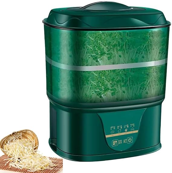 Automatic Bean Sprout Machine 3 Layers Watering Bean Sprouts Maker Auto Household 2 Layers Bean Seed Cereal Sprouts Machine