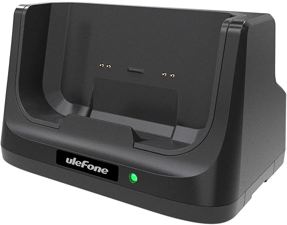 Ulefone Desk Charging Dock for RugKing Rugged Smartphone, Pogo Pin Wireless Charging, Dual Output, 2-in-1 Charger Stand