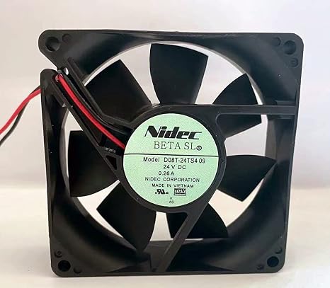 D08T-24TS4 09 Nidec 24V 80mm Fan, 24V 0.26A 8025 high air Volume Chassis Cooling Fan