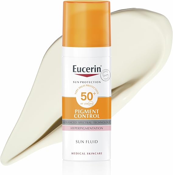 Eucerin Sun Face Pigment Control Sun Fluid SPF 50+ 50ml, Advanced Protection from Sun-Induced Hyperpigmentation, Facial Sunscreen for All Skin Types