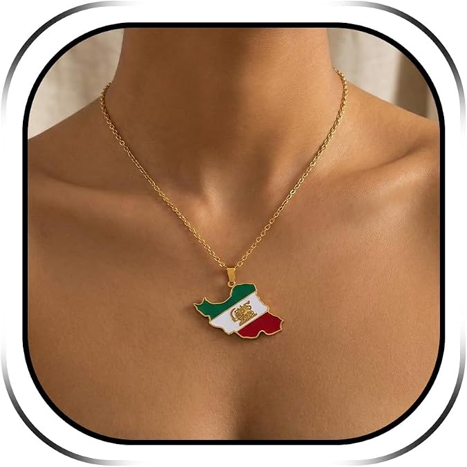 Iran Necklace Iran Map Charm Necklaces Dainty Gold Necklaces for Women Silver Jewelry Gifts for Women