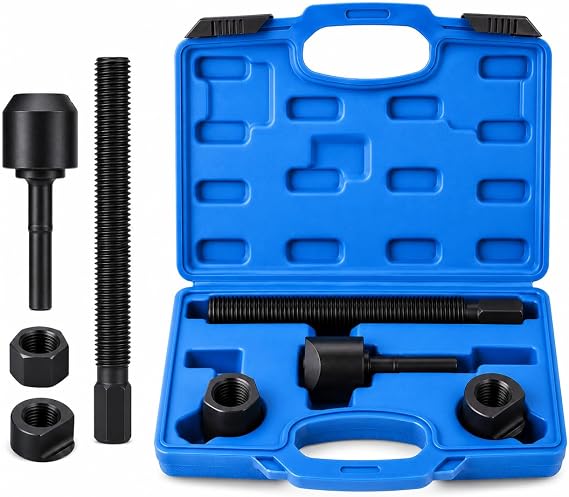Dual Wheel Separator Tool Dually Wheel Separator for Stuck Hub Removal, Heavy Duty Wheel Separator Tool Hub Puller Fit for Truck Bus Van Trailer, One-Piece Pusher Ball Bearing Driven Kit