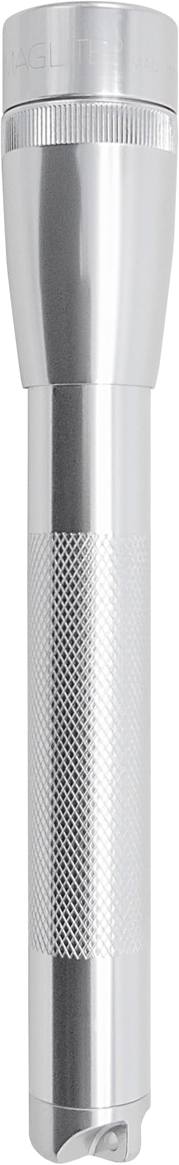 Mini Maglite LED 2-Cell AA Flashlight High-Powered Compact LED Light with Multi-Mode Function, Water-Resistant Aluminum Build, Adjustable Beam, Includes Batteries & Holster Silver