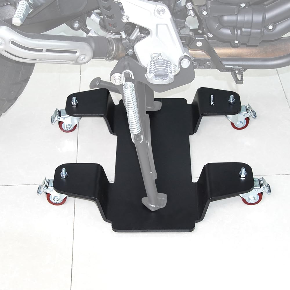 Xitomer Motorcycle - Holds Up to 800lbs - Center Stand Mover Dolley 360-Degree Castor Heavy-Duty Bike Dolly for Easy Movement in Tight Spaces Ideal for Cruisers, Sportbikes, and Scooters 8mm