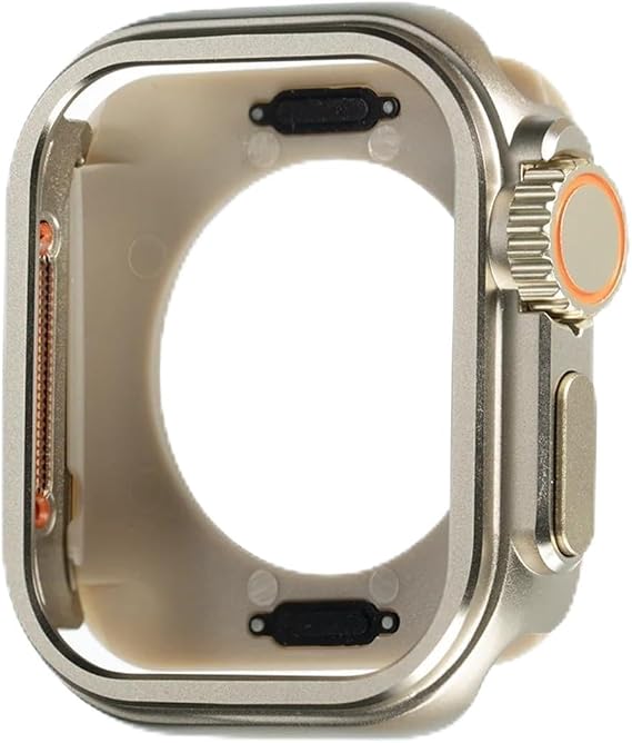 Metal Plastic Case for Apple Watch 10 46mm 42MM Cover Case Aluminum Alloy Bumper Protective Frame for IWatch S10 46mm 42MM(Titanium,for Series 10 42mm)