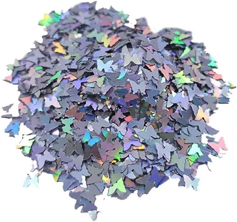 Epoksi Süsleme Glitter Pul Kelebek Pul Gümüş 5 Gr