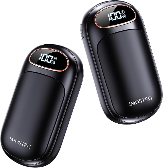 Hand Warmers Rechargeable 2 Pack, Magnetic Electric Hand Warmer with LED Display, 4 Levels USB Pocket Heater for Men Women