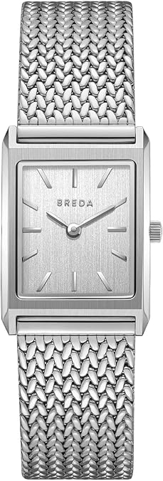 Breda 'Virgil Tethered' Silver and Metal Mesh Watch, 20MM