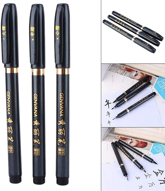 1 Set Ink Pen Chinese Japanese Calligraphy Brush Writing Drawing Tool Craft Art Markers for School Stationery (Type 1)
