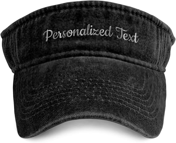 Customize Hat for Women Personalized Text Beach Hat Black