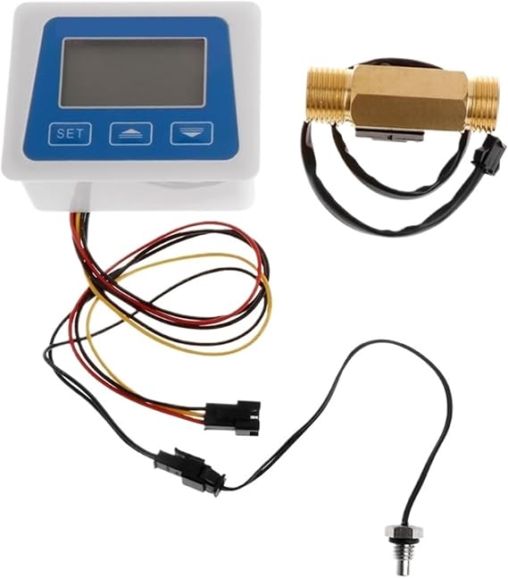 Water Meter,Digital Liquid Crystal flowmeter Multifunctional Low-Power Digital Flowmeter with 4-Point Flow