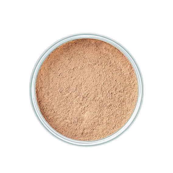 ARTDECO Mineral Powder Foundation - honey loose setting powder for a smooth & matte finish - medium coverage - perfect for sensitive & oily skin - makeup with zinc & magnesium - vegan - 0.53 Oz
