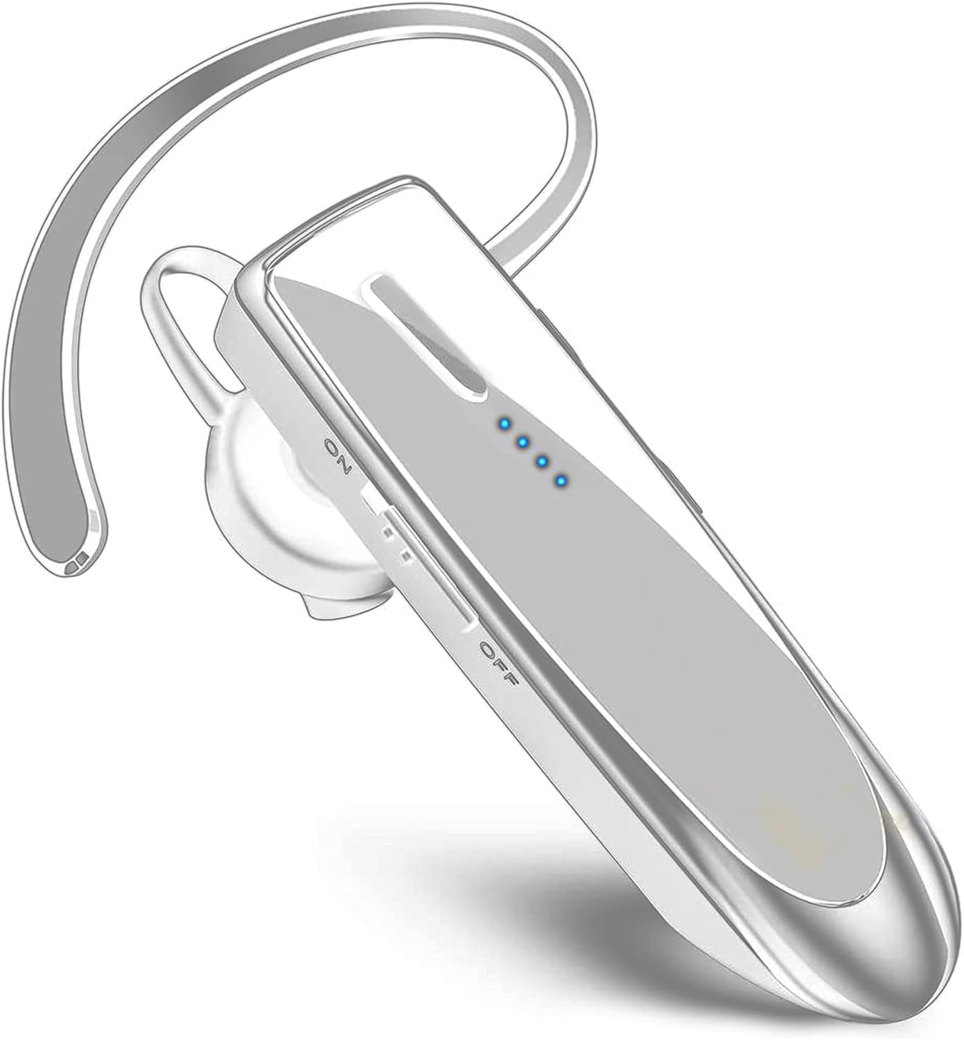 Bluetooth 5.3 Headset Compatible with Xiaomi Mi 8 Pro Wireless Earpiece, IPX5 Waterproof, Dual Microphones, Noise Reduction, 60 Days Standby  22Hrs HD Talk Time