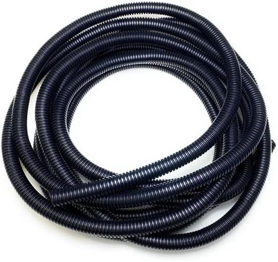 On1shelf Cable Tidy Sleeve - Black Conduit Split Plastic Flexible Cable Protector Tube Trunking 10mm x 10m, Outdoor Cable Protector, Conduit Trunking, Oil Resistant, High Mechanical Strength
