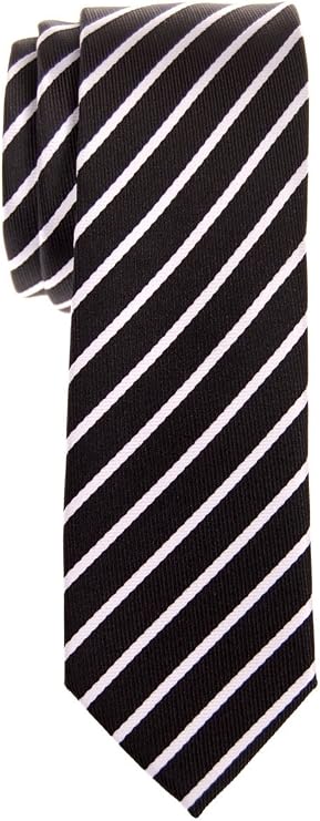 Retreez Thin Regimental Striped Woven Microfiber Skinny Tie