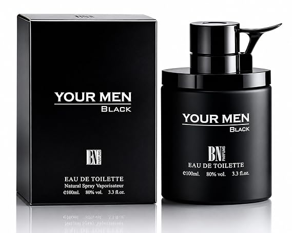 BN Perfume YOUR MEN BLACK EDT Perfume for Men 100ml | Aromatic Woody Fresh Scent with Spicy, Citrus, Lavender & Earthy Mossy Notes | Long-Lasting Everyday Fragrance