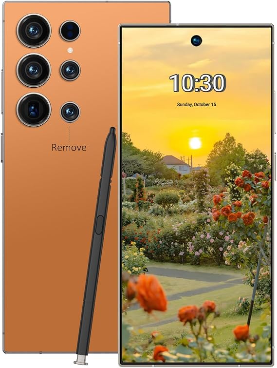 I25 Ultra 5G Unlocked Cell Phones 256GB+8GB 6.99" FHD+ 7000mAh 108MP Orange