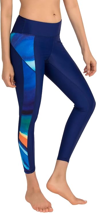 AXESEA Women's Swim Pants High Waisted Swim Leggings UPF 50+ Compression Pants Rash Guard Swim Tights Surf Leggings