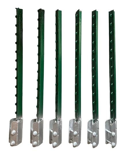 Extend-A-Post - Vertical Bolt-On T-Post Extension x 2' Long - Vineyard Green - Set of 6 - American-Made - Adds Height to Existing T-Post for Livestock, Farm, Gardening, Security Fencing