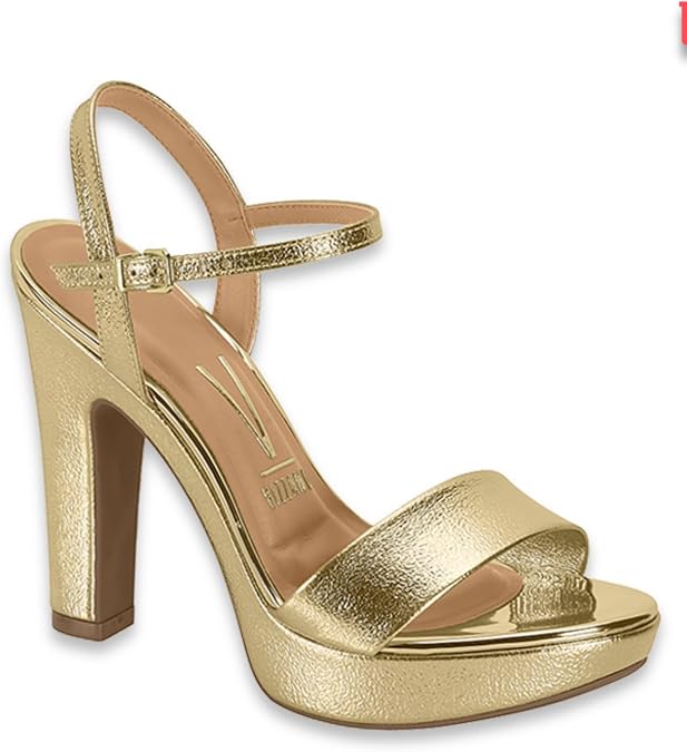 Vizzano Sandalias Doradas para Mujer Tacones Altos Golden Sandals for Women High Heels