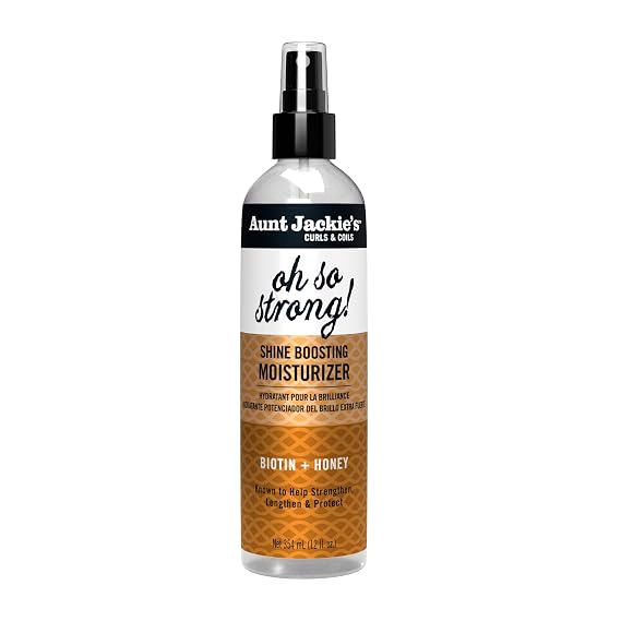 Aunt Jackie's Award-Winning Braid + Twist Collection Oh So Strong Shine Boosting Moisturizer, 12 fl oz