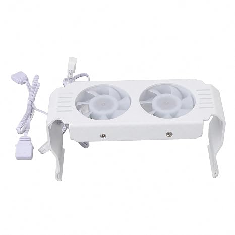 Denash ARGB RAM Cooler Dual Fan, PWM Temp Control for DDR-DDR5(White)