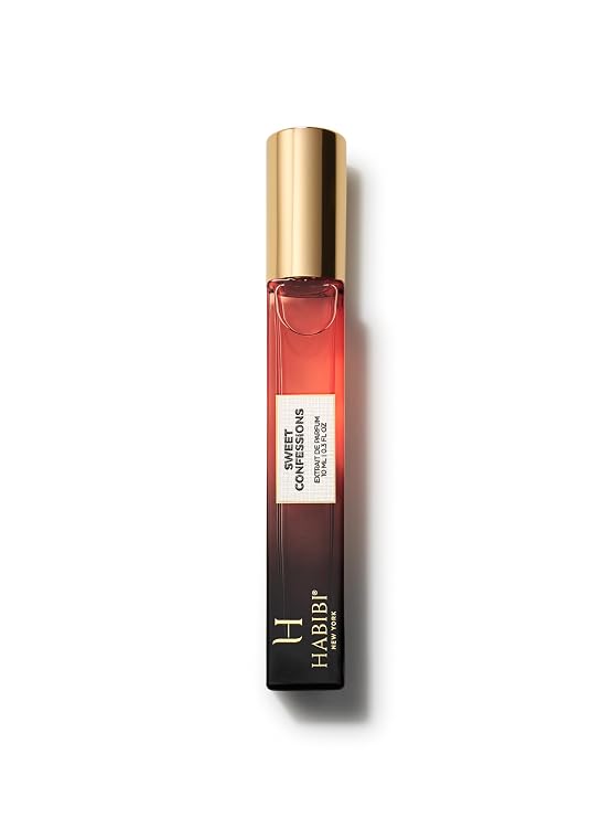 H HABIBI Sweet Confessions Extrait De Parfum 10ml (0.30 fl Oz) Travel Size Arabian Perfume for Women & Men, Long Lasting Fragrance, Luxury Niche Perfume with Leather Case